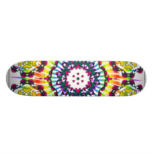 Kaleidoscope & Spiral Design: Custom Skateboard Deck