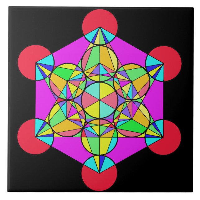 Kaleidoscope Star Ceramic Tile (Front)