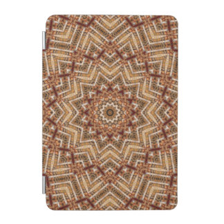 Kaleidoscope Star Mandala Amber Pattern iPad Mini Cover