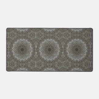 Kaleidoscope Stars Black and White Desk Mats