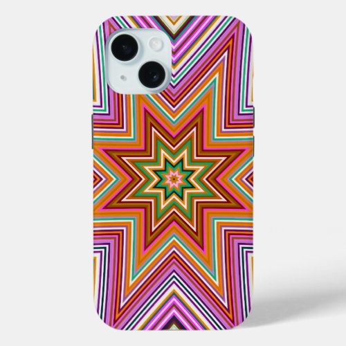 Kaleidoscope Stripes iPhone 15 Case
