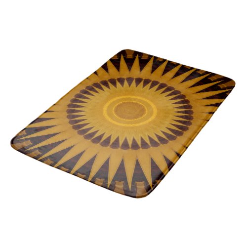 kaleidoscope sunburst design bath mat