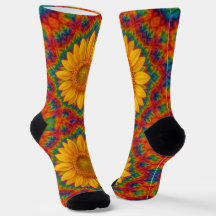 Kaleidoscope Sunflower Socks