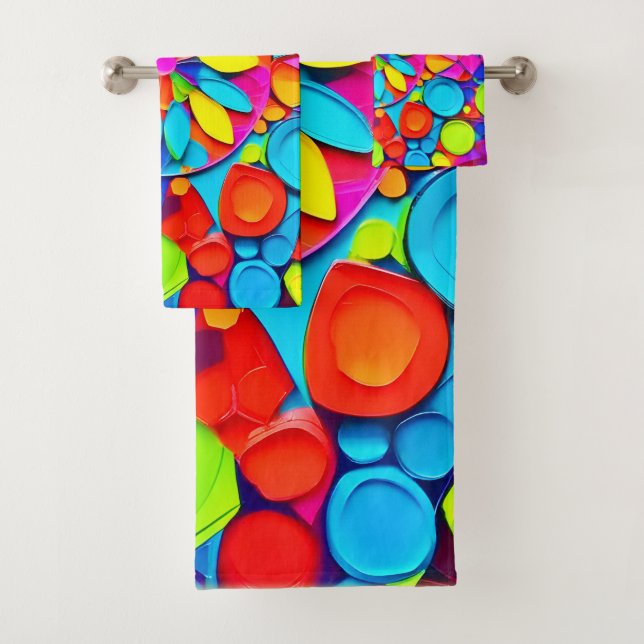 Kaleidoscope Symphony Artwork Bath Towel Set (Insitu)
