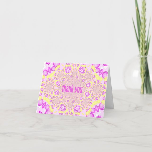 Kaleidoscope Thank You (Yellow and Pink/Purple) (Front)