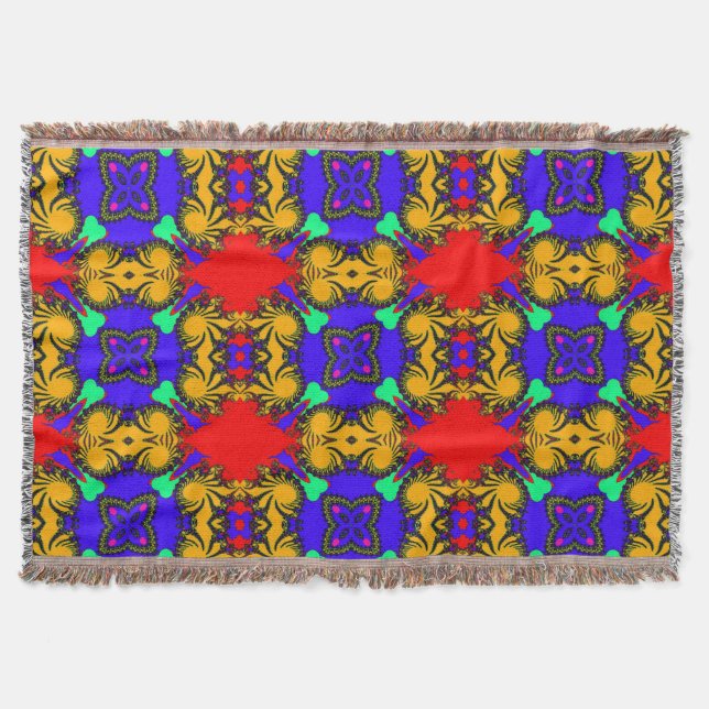 Kaleidoscope Throw Blanket (Front)
