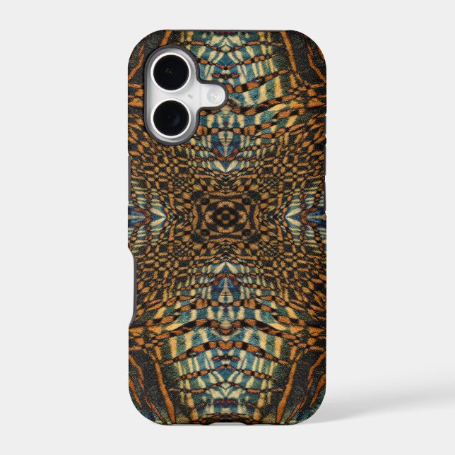 Kaleidoscope tiger fur pattern iphone case (Back)