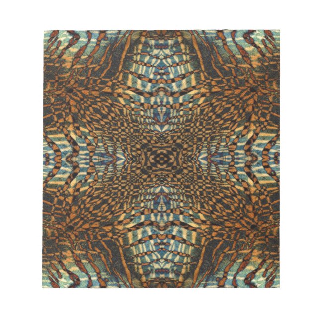 Kaleidoscope tiger fur pattern notepad (Front)