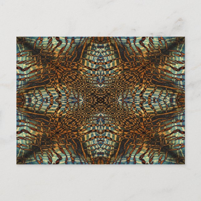 Kaleidoscope tiger fur pattern postcard (Front)