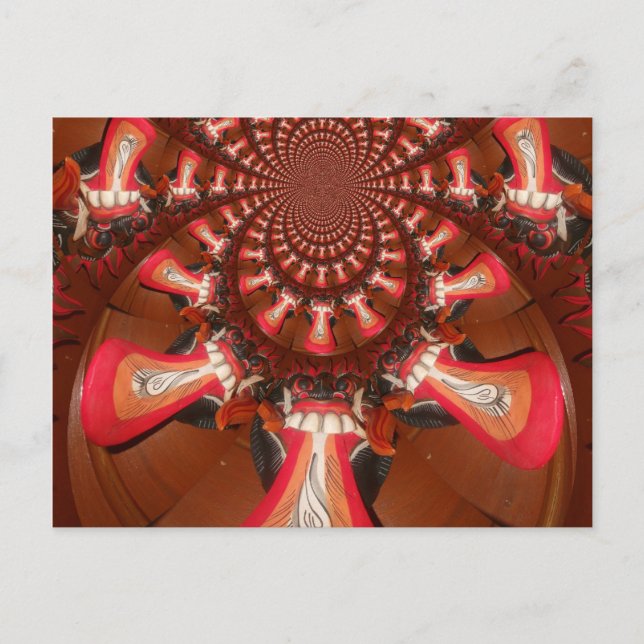 Kaleidoscope Tongue Art Print Customize Product Postcard (Front)