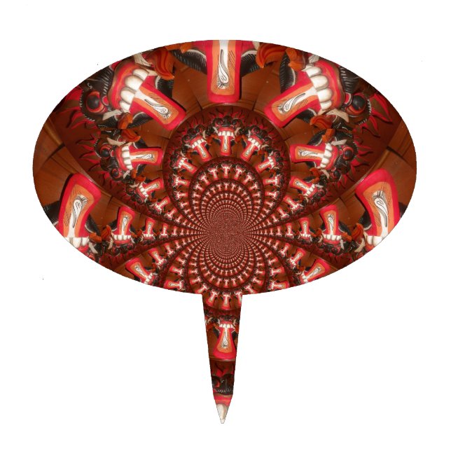 Kaleidoscope Tongue Art Print/Graphic Cake Topper (Front)