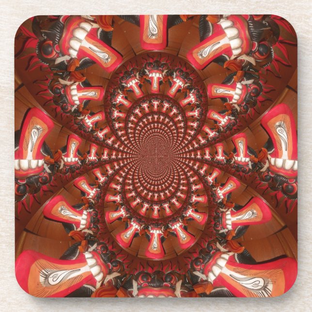 Kaleidoscope Tongue Art Print/Graphic Drink Coaster (Front)