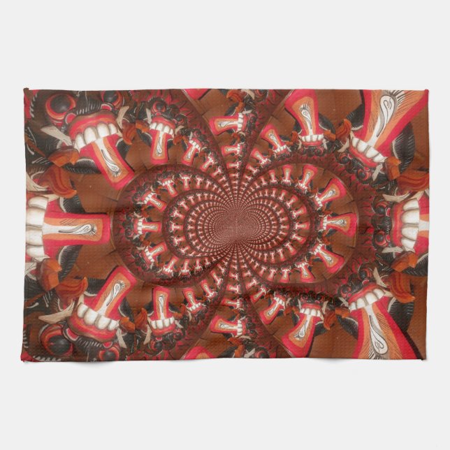 Kaleidoscope Tongue Art Print/Graphic Kitchen Towel (Horizontal)