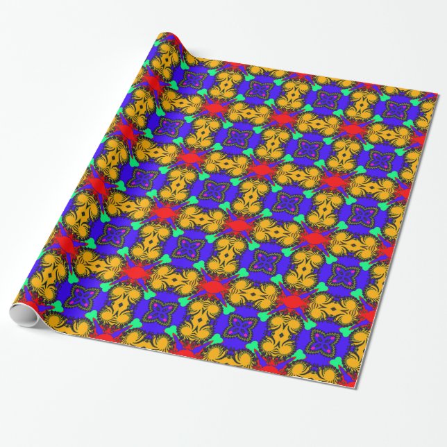 Kaleidoscope Wrapping Paper (Unrolled)