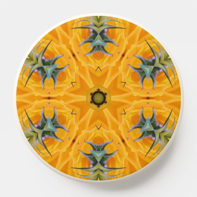 Kaleidoscope Yellow Sunflower Petals PopSocket (Popsocket)