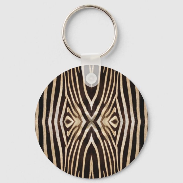 Kaleidoscope Zebra Fur Pattern Keychain (Front)