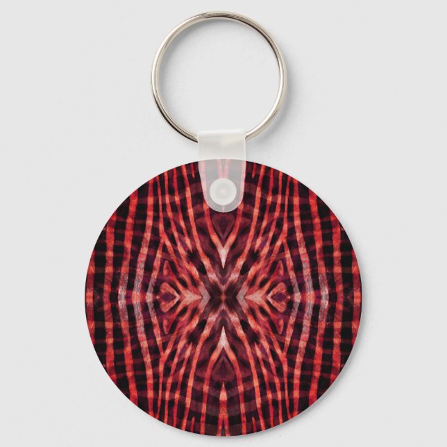 Kaleidoscope Zebra Skin Pattern Keychain (Front)