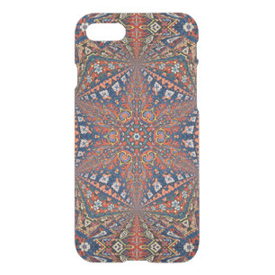 Kaleidoscopic Armenian Carpet In Red and Blue iPhone SE/8/7 Case
