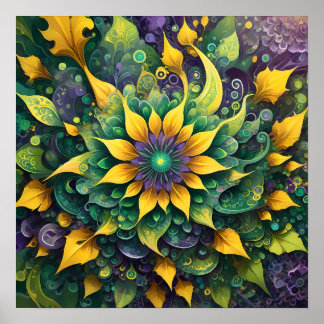 Kaleidoscopic Burst – Vivid Abstract Art Explosion Poster