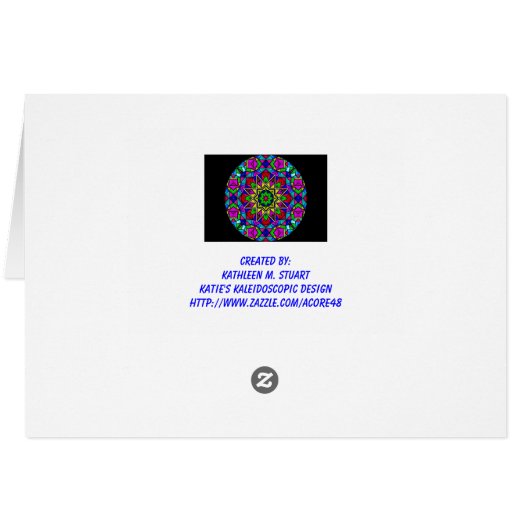 Kaleidoscopic Cross Greeting 1 (Back Horizontal)