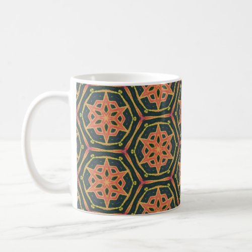 Kaleidoscopic Croton Leaf _ Facet Coffee Mug