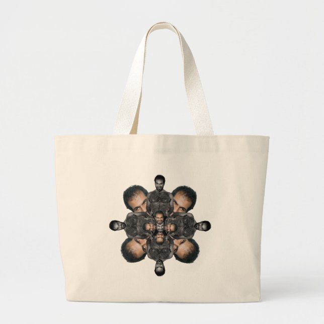 Kaleidoscopic Dancing Dror Large Tote Bag (Front)