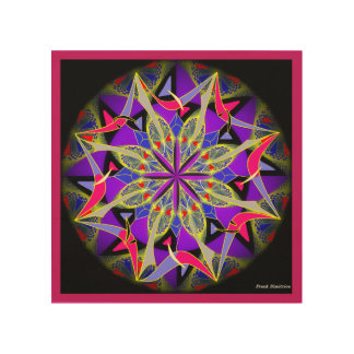 Kaleidoscopic design Wood Wall Art