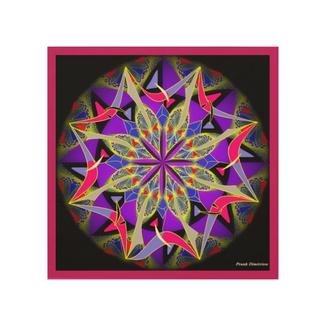 Kaleidoscopic design Wood Wall Art (Front)