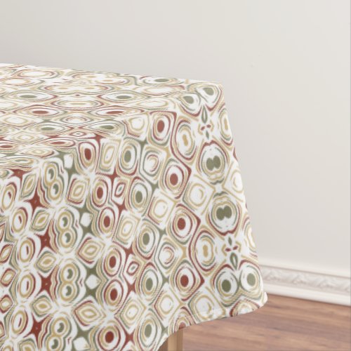 Kaleidoscopic Earthy Neutral Mandala Design Tablecloth
