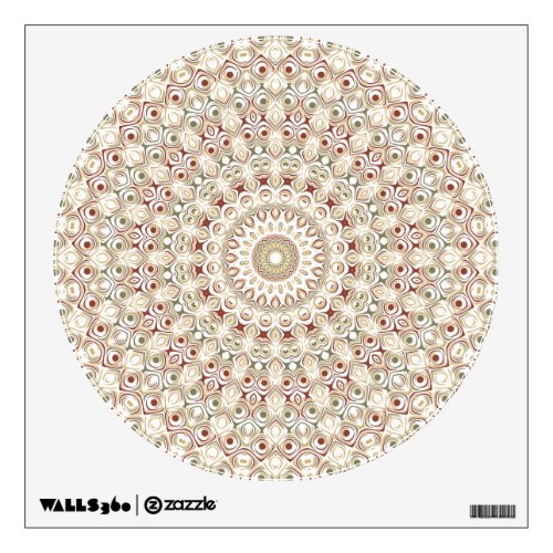 Kaleidoscopic Earthy Neutral Mandala Design Wall Decal