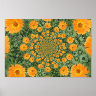 kaleidoscopic flower poster