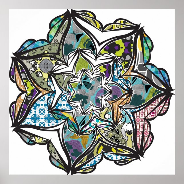 KALEIDOSCOPIC FLOWER POSTER (Front)