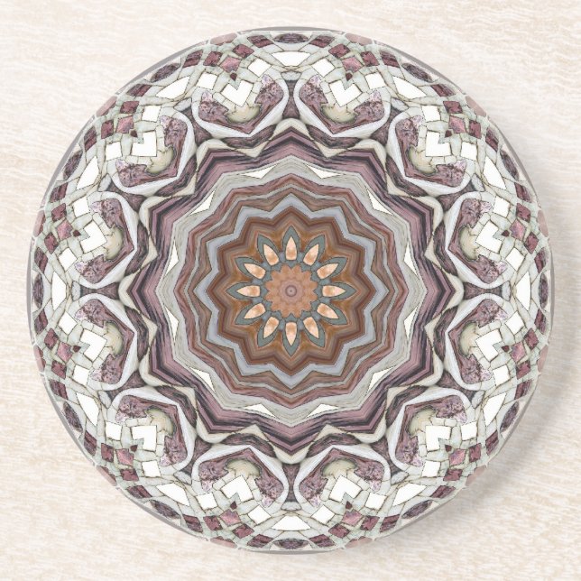Kaleidoscopic Glassware Drink Coaster (Front)