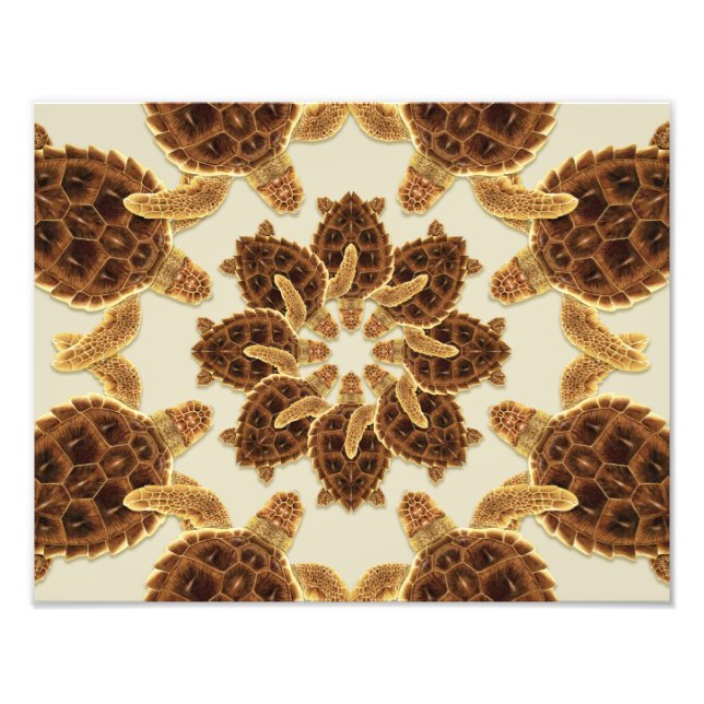 Kaleidoscopic Loggerhead Sea Turtle Print (Front)