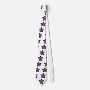 Kaleidoscopic Mandala Turtle Design Neck Tie