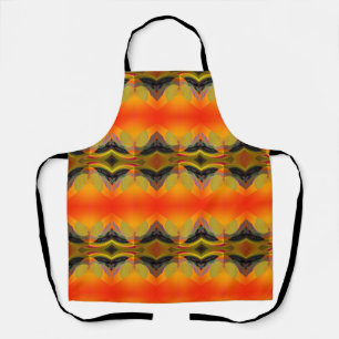 Kaleidoscopic Orange Craft Kitchen Apron