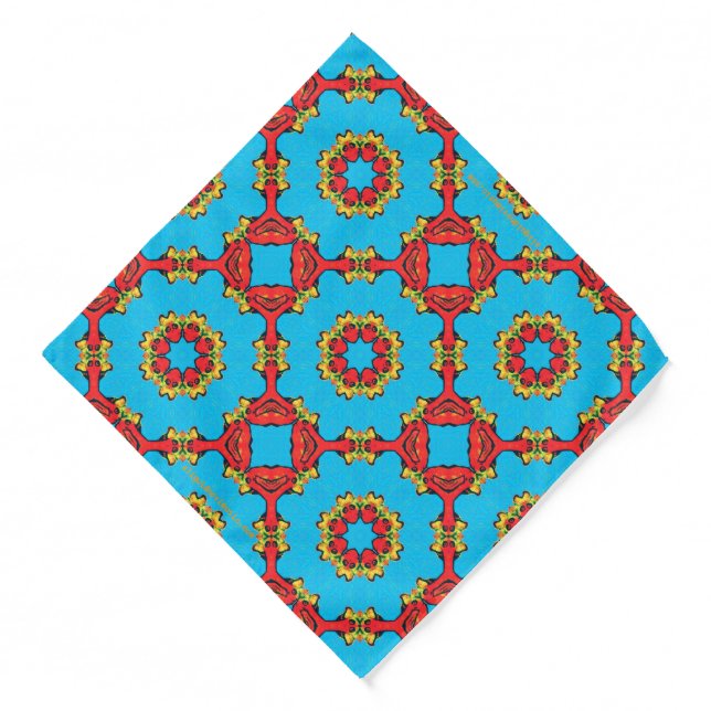 Kaleidoscopic Rooster Bandana (Front)