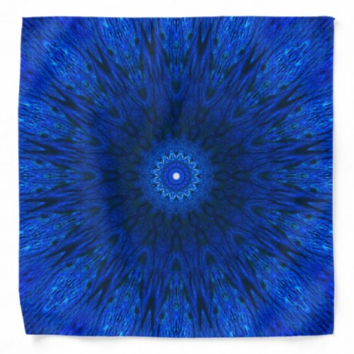 Kaleidoscopic Shades Of Blue Bandana