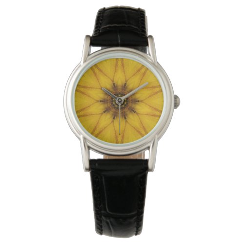 Kaleidoscopic sunflower watch