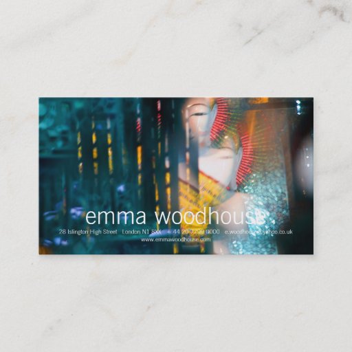 Customizable Kaleidoskopic Buddha Personal Business Card