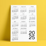 Kalender Deutsch 2025 Calendar Black And White Invitation<br><div class="desc">Kalender Deutsch, German Calendar 2025: Stay organized all year long with this beautifully minimalist calendar in German. Featuring a clean and elegant design on a bright white background, it displays all 12 months at a glance. Perfect for adding a touch of simplicity and charm to your home or office while...</div>