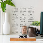 Kalender Deutsch 2025 Yearly Modern Acrylic Sign<br><div class="desc">2025 Kalender Deutsch German Calendar 2025: Stay organized all year round! with this beautifully minimalist calendar in German. This minimalist calendar features a sleek black background with a clean and modern design, displaying all months at a glance. Perfect for home or office, it combines style and functionality, making it the...</div>