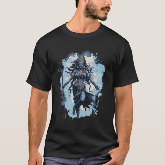 Kali Goddess Of Death Time And Doomsday Hindu Yoga T-Shirt (Front)