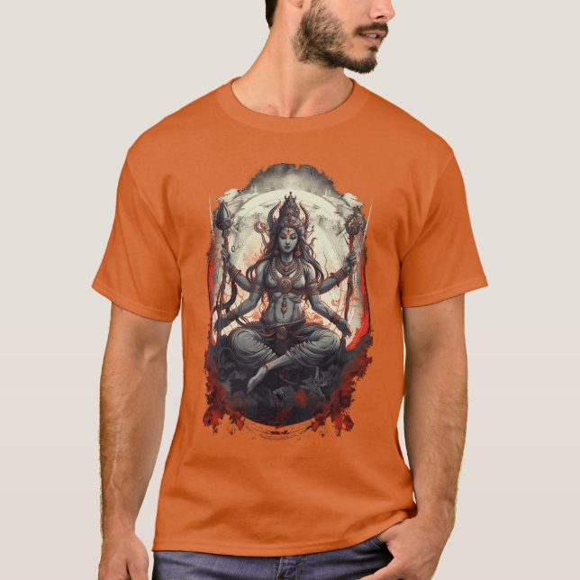 Kali Goddess of Deathime and Doomsday Hindu Yoga W T-Shirt (Front)