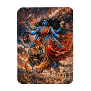 Kali Goddess Riding the Tiger Magnet