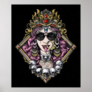 Kali Gothic Hindu Goddess Poster