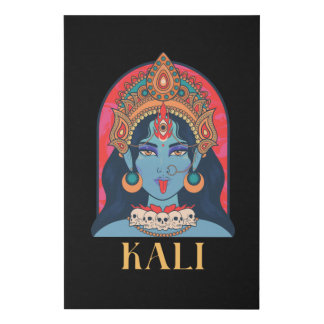 kali hindu divinity faux canvas print