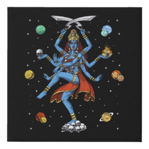 Kali Hindu Goddess Faux Canvas Print