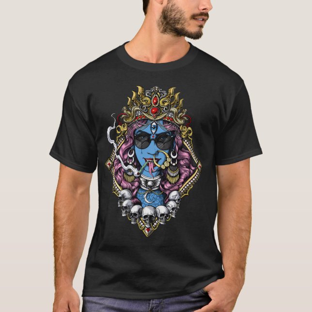 Kali Hindu Goddess Hippie T-Shirt (Front)