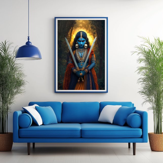 Kali Hindu Goddess Portrait Painting Dark Fantasy  Poster (Creator Uploaded)